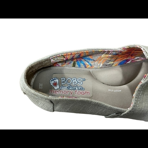 BOBS by Skechers taupe espadrille platform - Picture 5 of 8